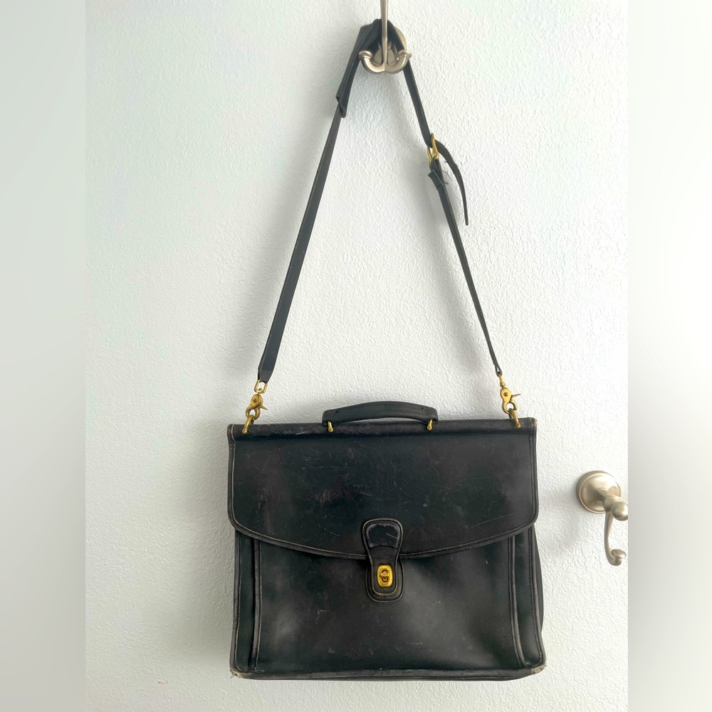 Vintage leather Coach briefcase